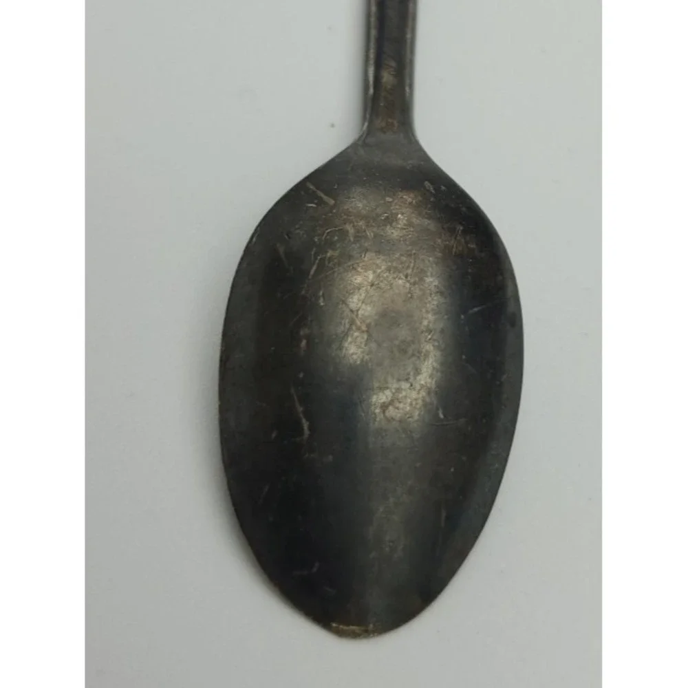 Vtg Oneida Silversmiths New York World's Fair 1964 Souvenir Spoon 3.75in tarnish